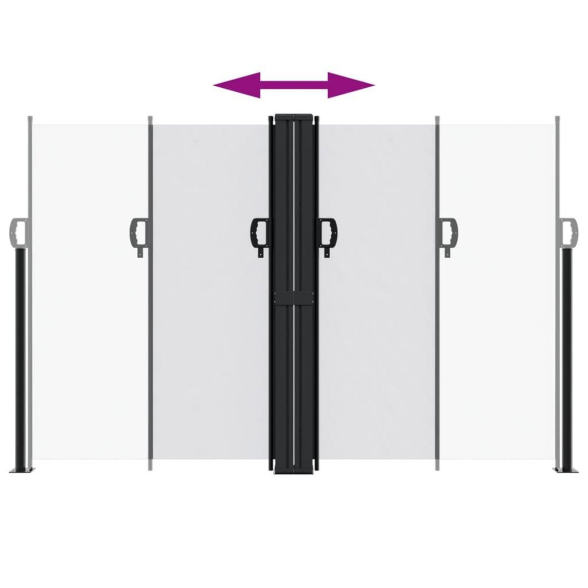 VIDAXL Auvent lateral retractable blanc 160x1000 cm