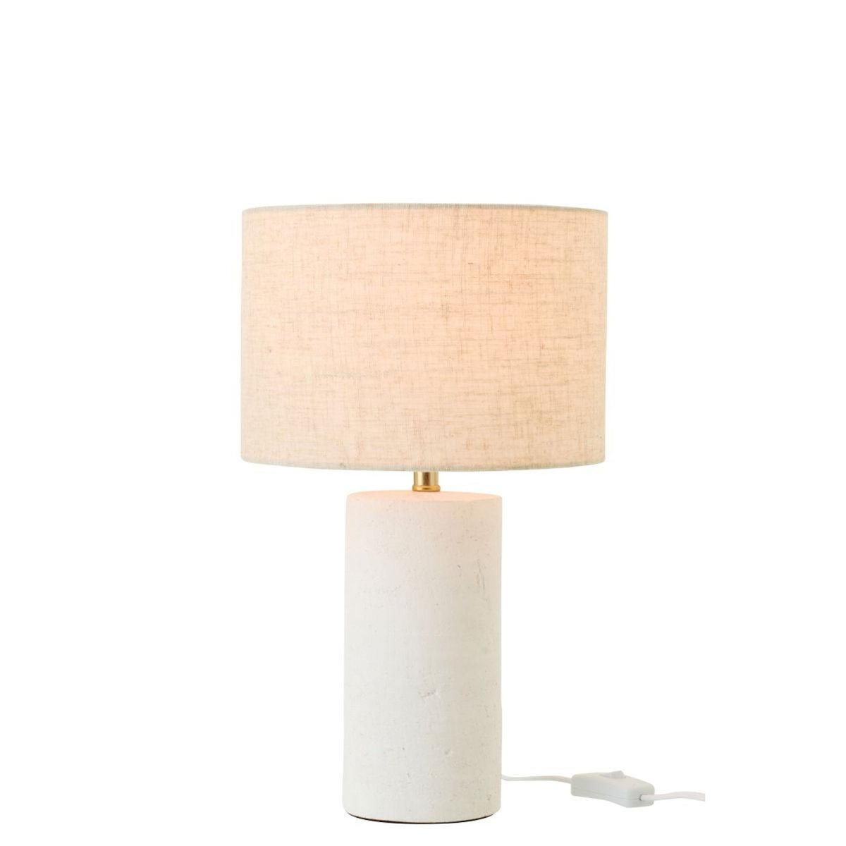 Paris Prix Lampe à Poser en Céramique  Felicia  37cm Blanc