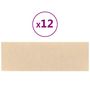 Voir la diapositive 2 : VIDAXL Panneaux muraux 12 pcs Creme 90x30 cm Tissu 3,24 m²