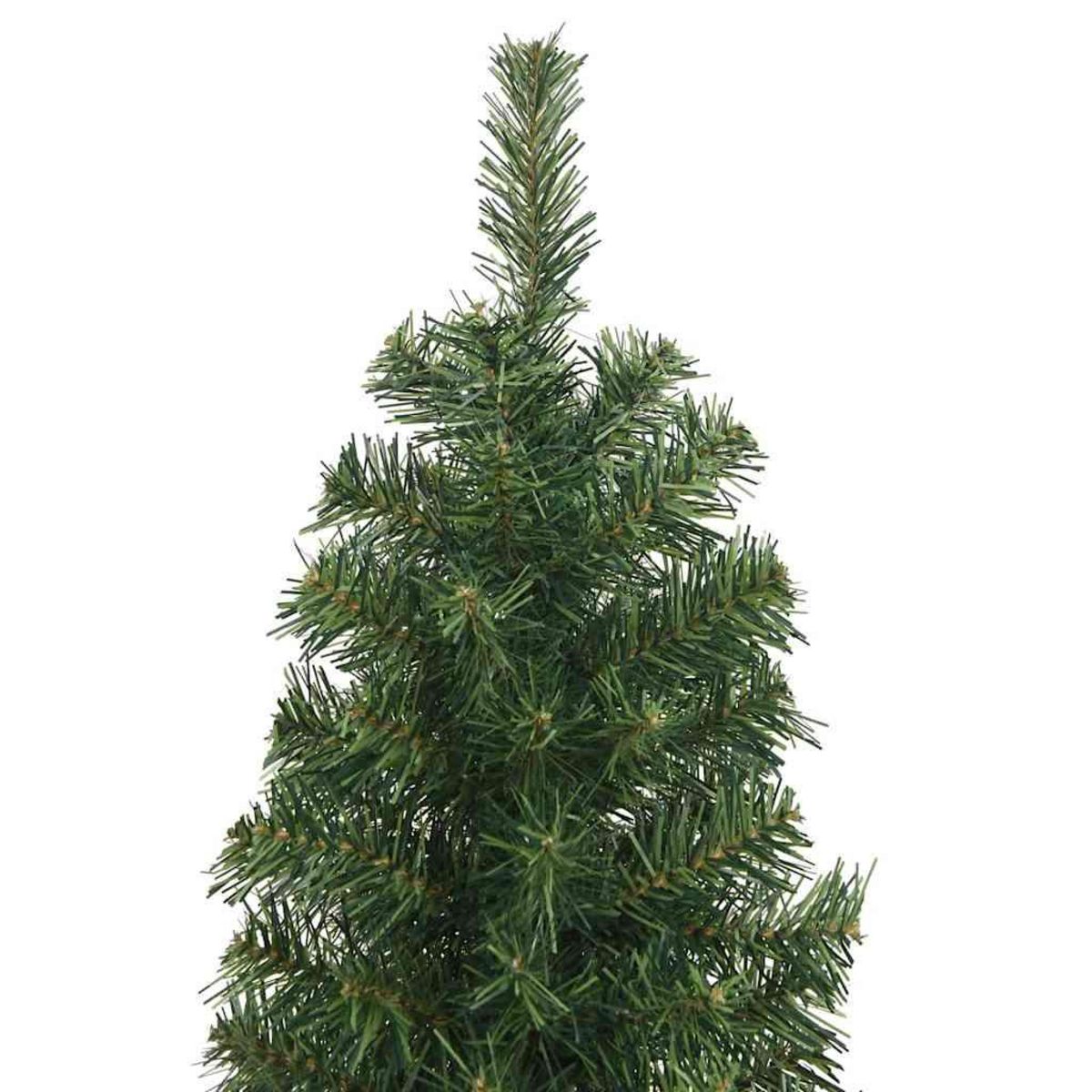 VIDAXL Sapin de Noël artificiel mince avec support vert 240 cm PVC