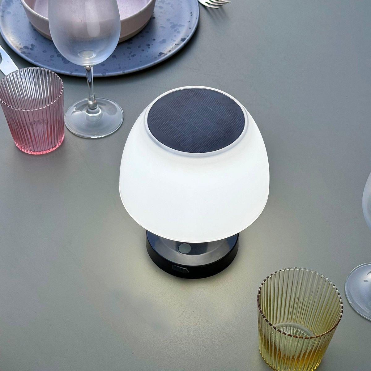 Lumisky Lot de 4 lampes de table solaire LUMINA Blanc Plastique H13.5 cm