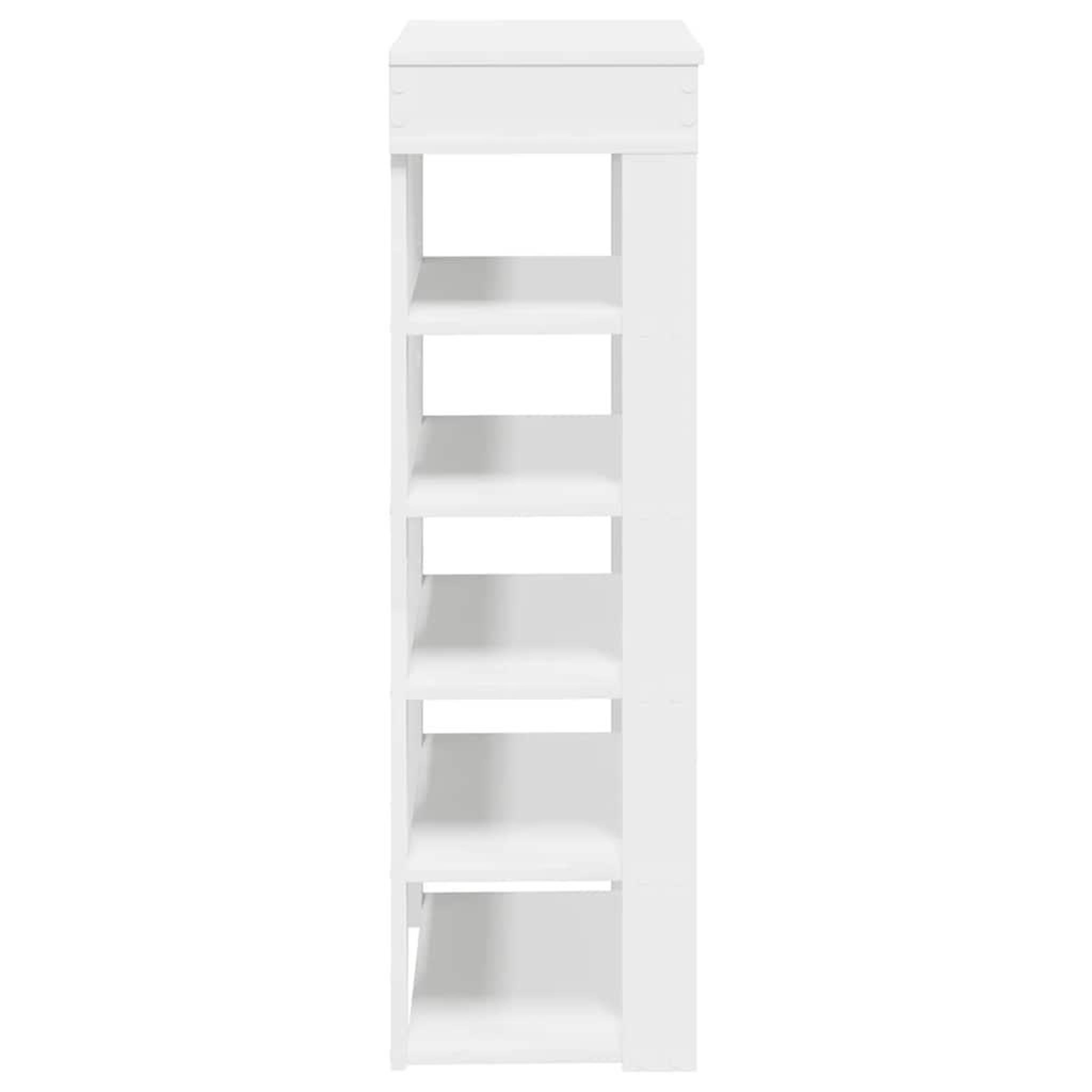 Voir la diapositive 5 : VIDAXL Etagere a chaussures blanc 60x30x98 cm bois d'ingenierie