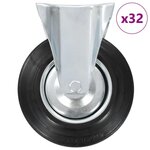 VIDAXL 32 pcs Roulettes fixes 200 mm