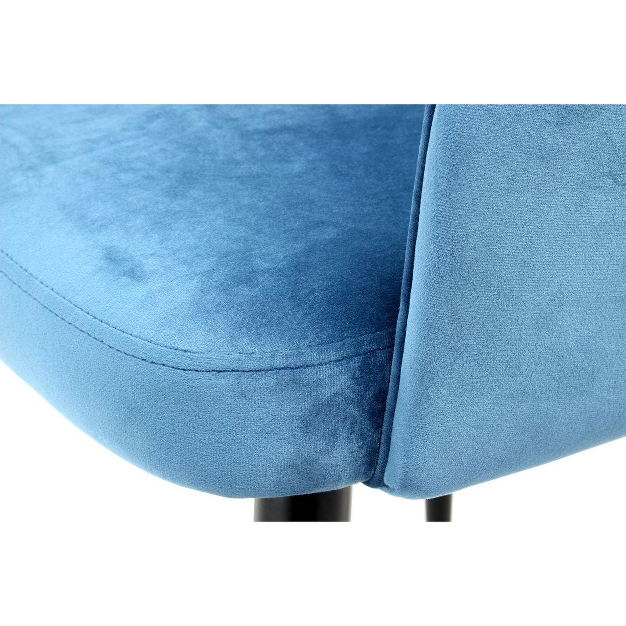 Voir la diapositive 4 : Paris Prix Lot de 2 chaises en velours  joris  77cm bleu