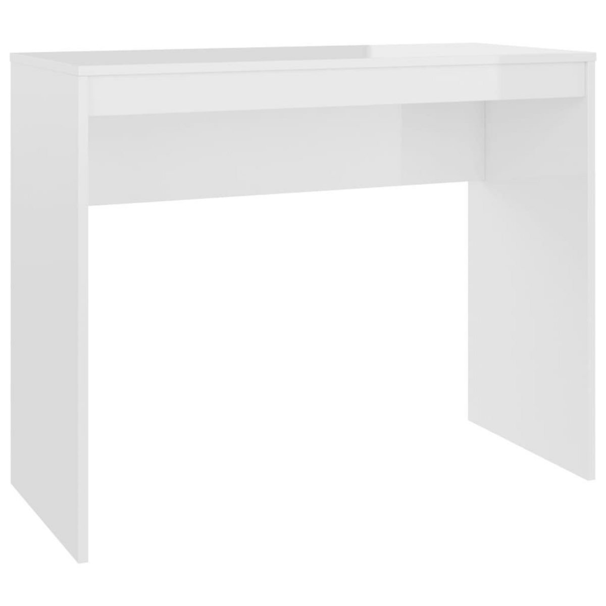 VIDAXL Bureau Blanc brillant 90x40x72 cm Bois d'ingenierie