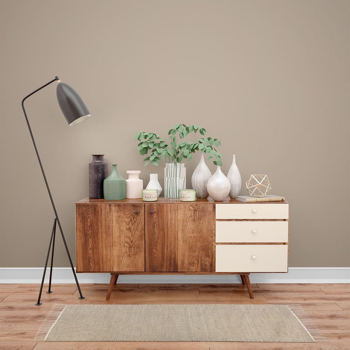 FUTURE HOME Tapis déco à franges en jute et coton