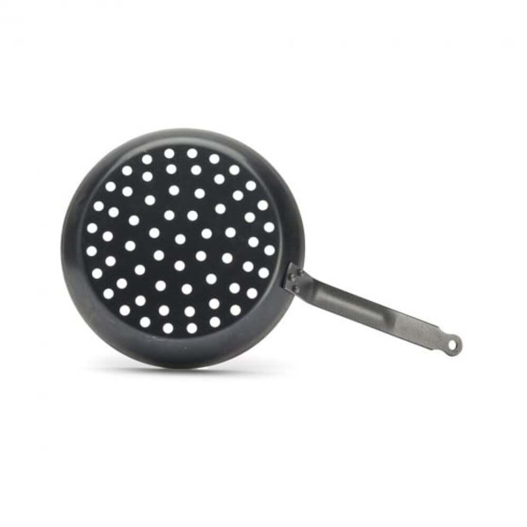 Voir la diapositive 6 : De buyer Poêle à marrons 28 cm queue courte - 5490.28