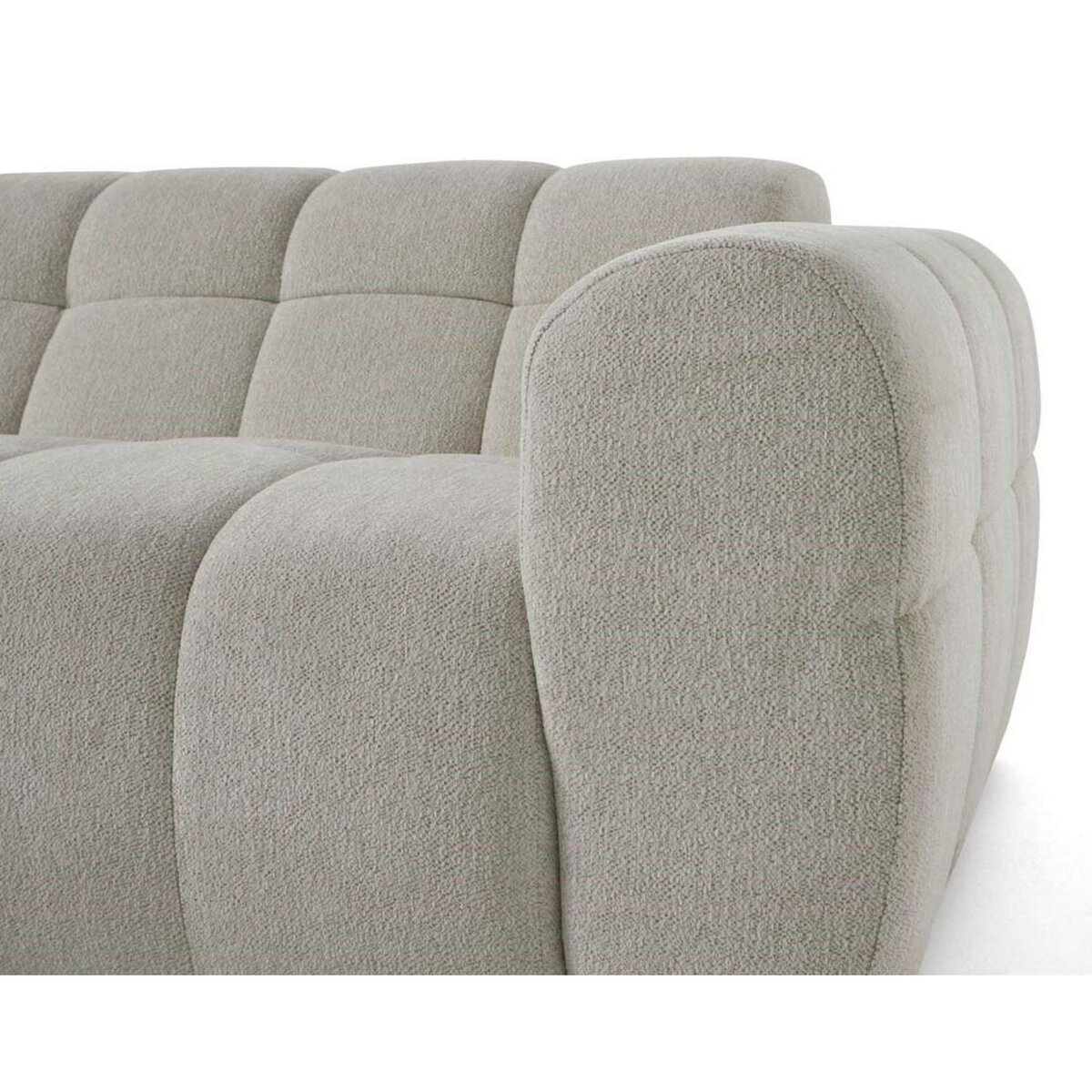 LISA DESIGN Ray - canapé d'angle gauche - 4 places - en tissu texturé