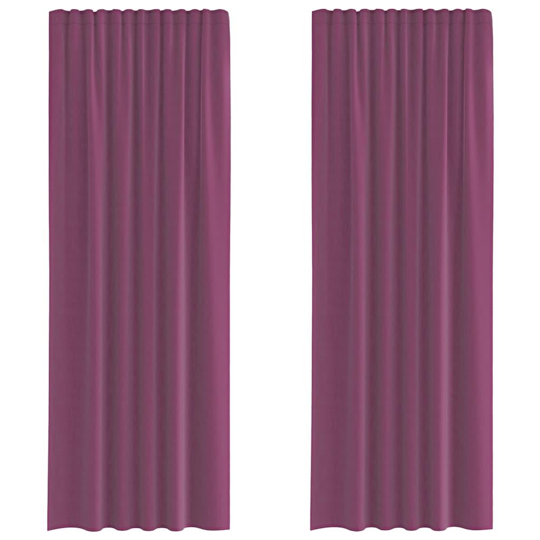 Voir la diapositive 2 : VIDAXL Rideaux en voile avec boucles 2 pcs violet 140x260 cm