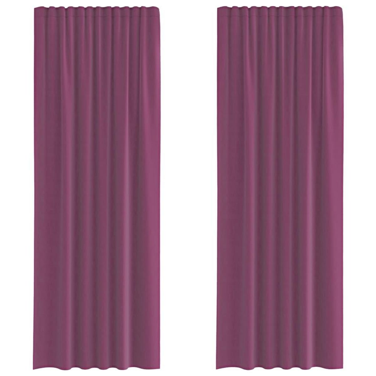 VIDAXL Rideaux en voile avec boucles 2 pcs violet 140x260 cm