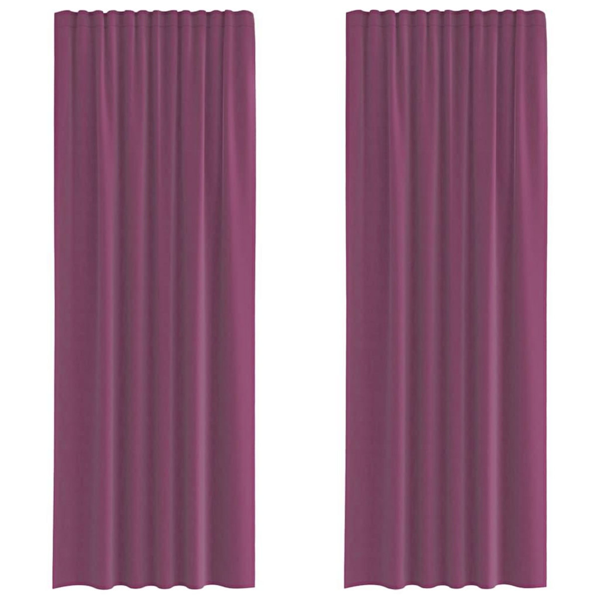 VIDAXL Rideaux en voile avec boucles 2 pcs violet 140x260 cm