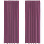Voir la diapositive 2 : VIDAXL Rideaux en voile avec boucles 2 pcs violet 140x260 cm