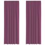 Voir la diapositive 2 : VIDAXL Rideaux en voile avec boucles 2 pcs violet 140x260 cm
