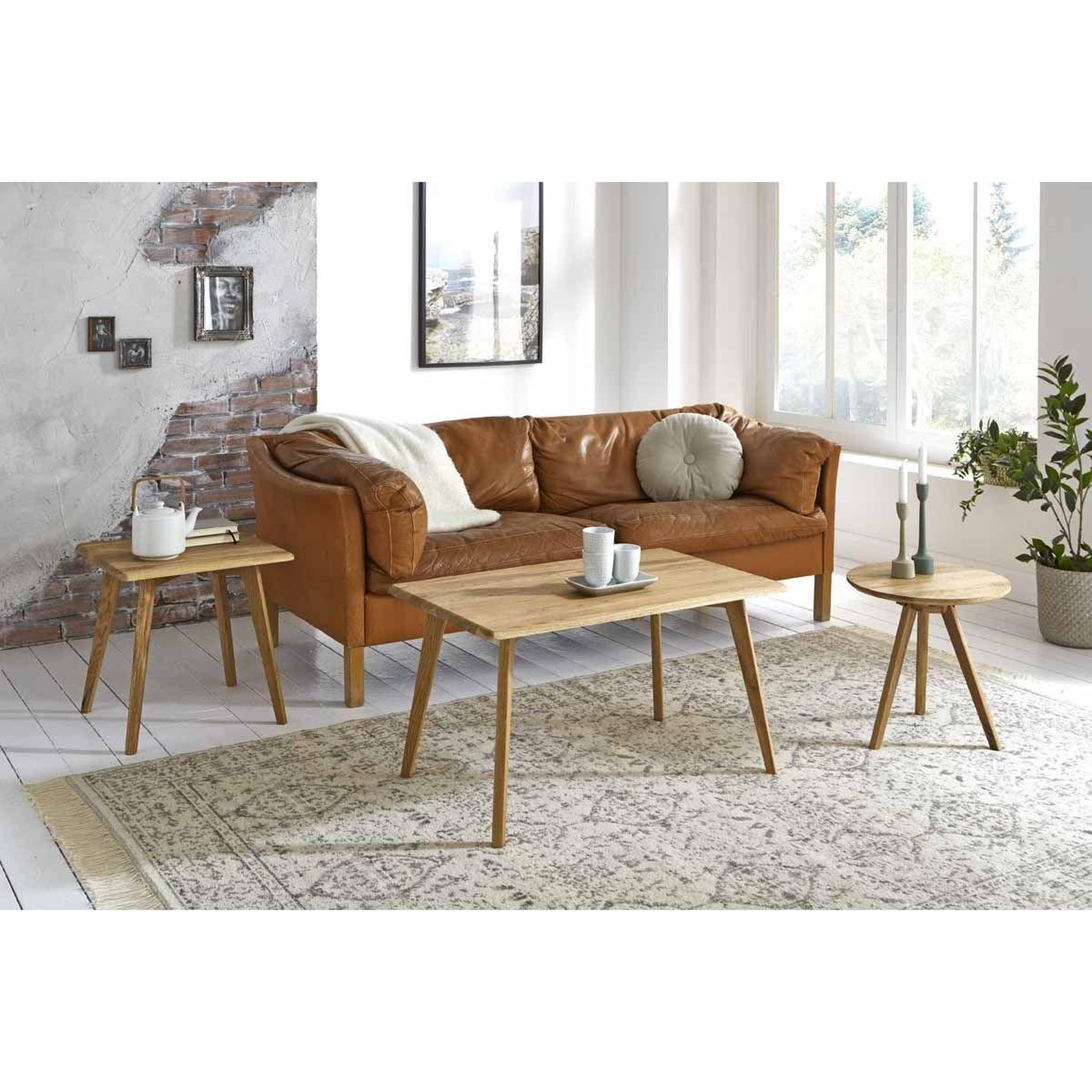 Voir la diapositive 3 : Paris Prix Table d'appoint en bois  cunda  40cm naturel