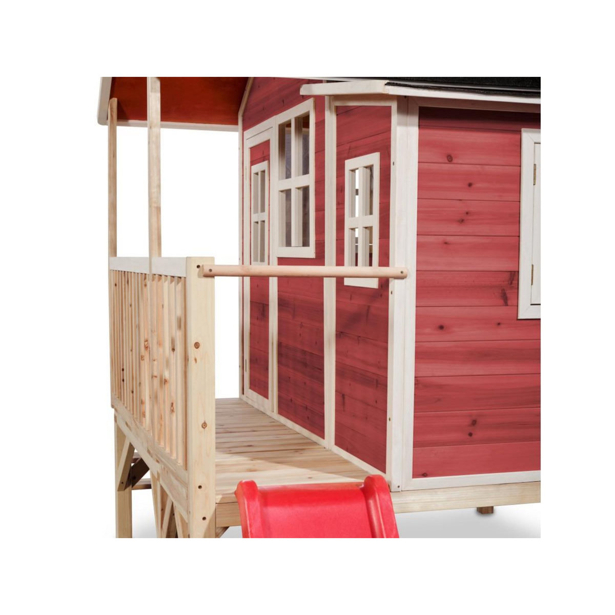 EXIT TOYS Maisonnette en bois pour enfants Loft 350 Rouge - Exit Toys