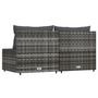 Voir la diapositive 3 : VIDAXL Canapes centraux de jardin et coussins 2pcs Gris Resine tressee