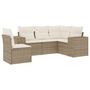 Voir la diapositive 2 : VIDAXL Salon de jardin avec coussins 5 pcs beige resine tressee