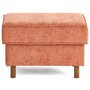 Voir la diapositive 4 : LISA DESIGN Jake - pouf en tissu velours relief - pieds en bois foncé