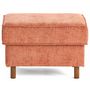 Voir la diapositive 4 : LISA DESIGN Jake - pouf en tissu velours relief - pieds en bois foncé