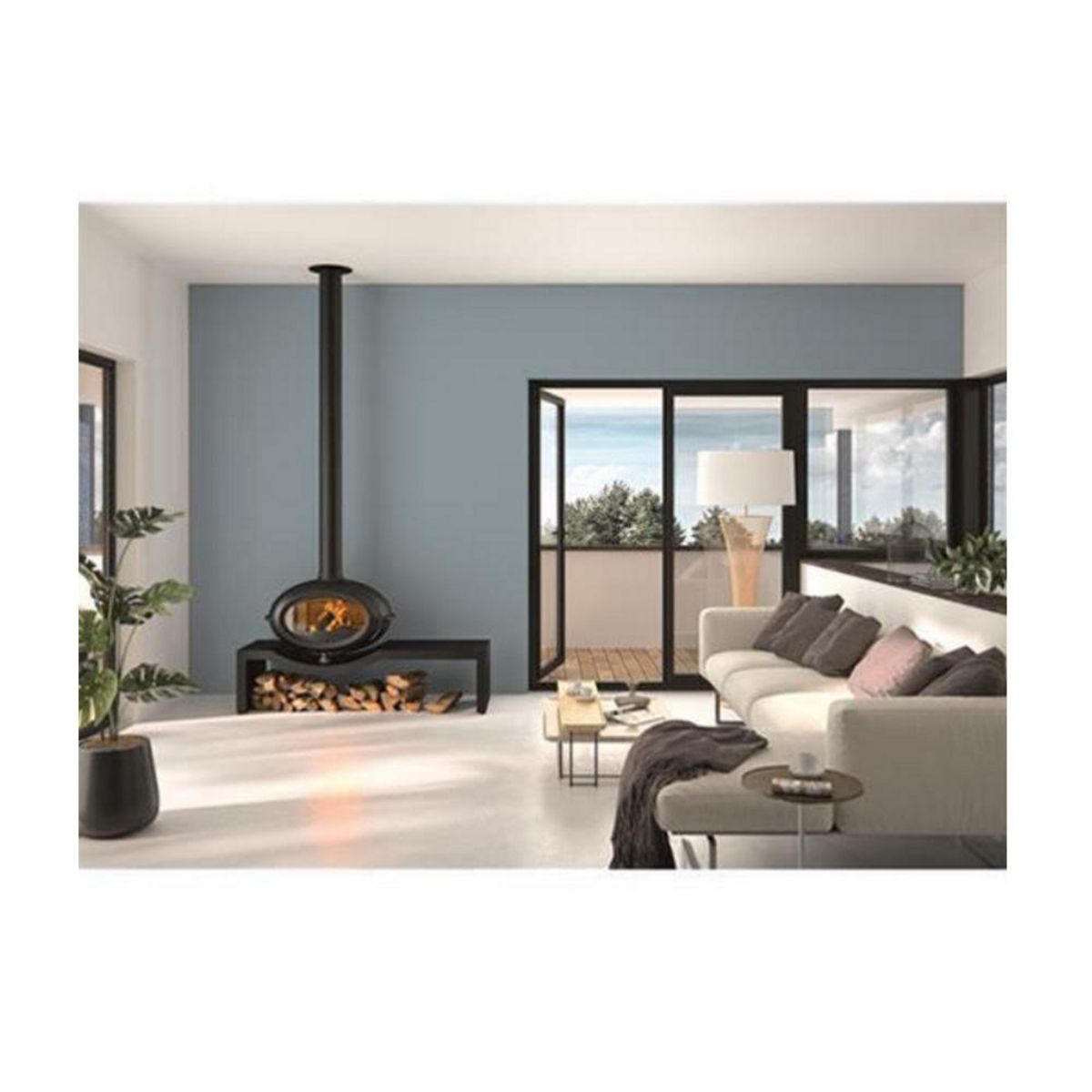 Invicta Poêle à bois fonte 7kw anthracite - P648124