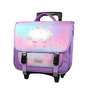 Voir la diapositive 2 : Bagtrotter BAGTROTTER Cartable à roulettes 38 cm Phileas Violet Licorne