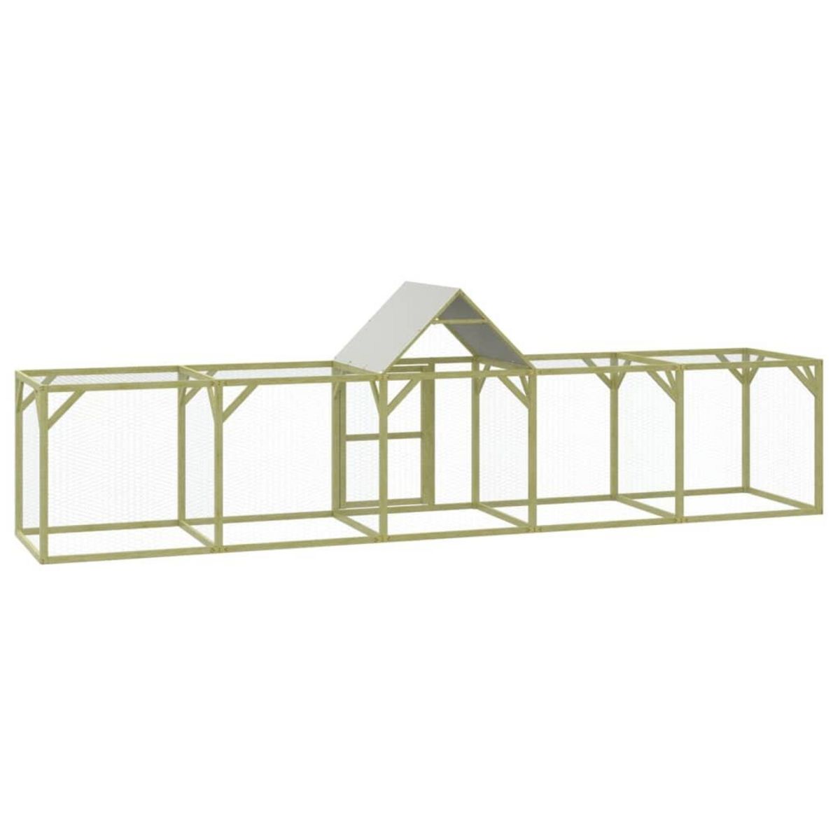 VIDAXL Poulailler 500x100x150 cm Bois de pin massif impregne