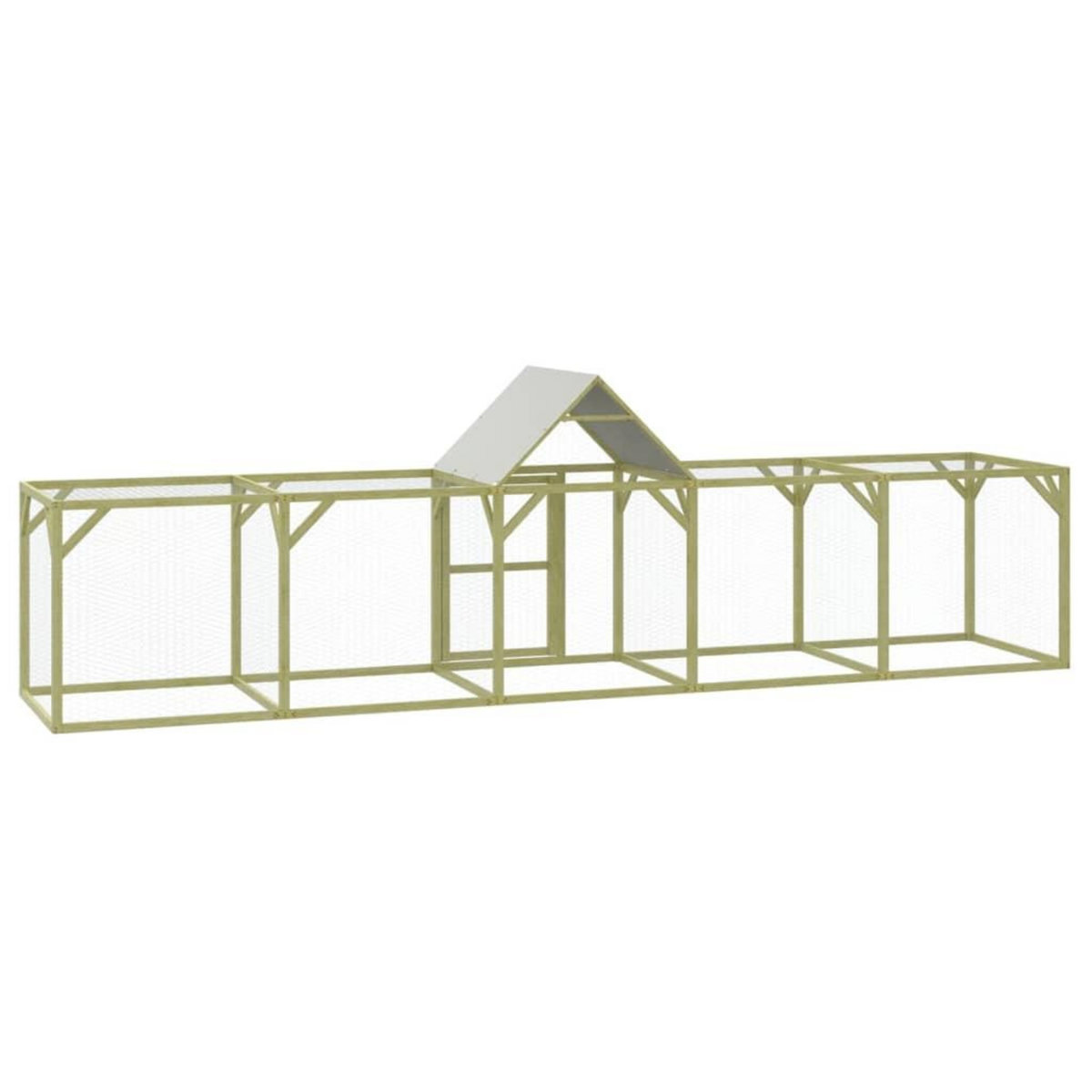 VIDAXL Poulailler 500x100x150 cm Bois de pin massif impregne