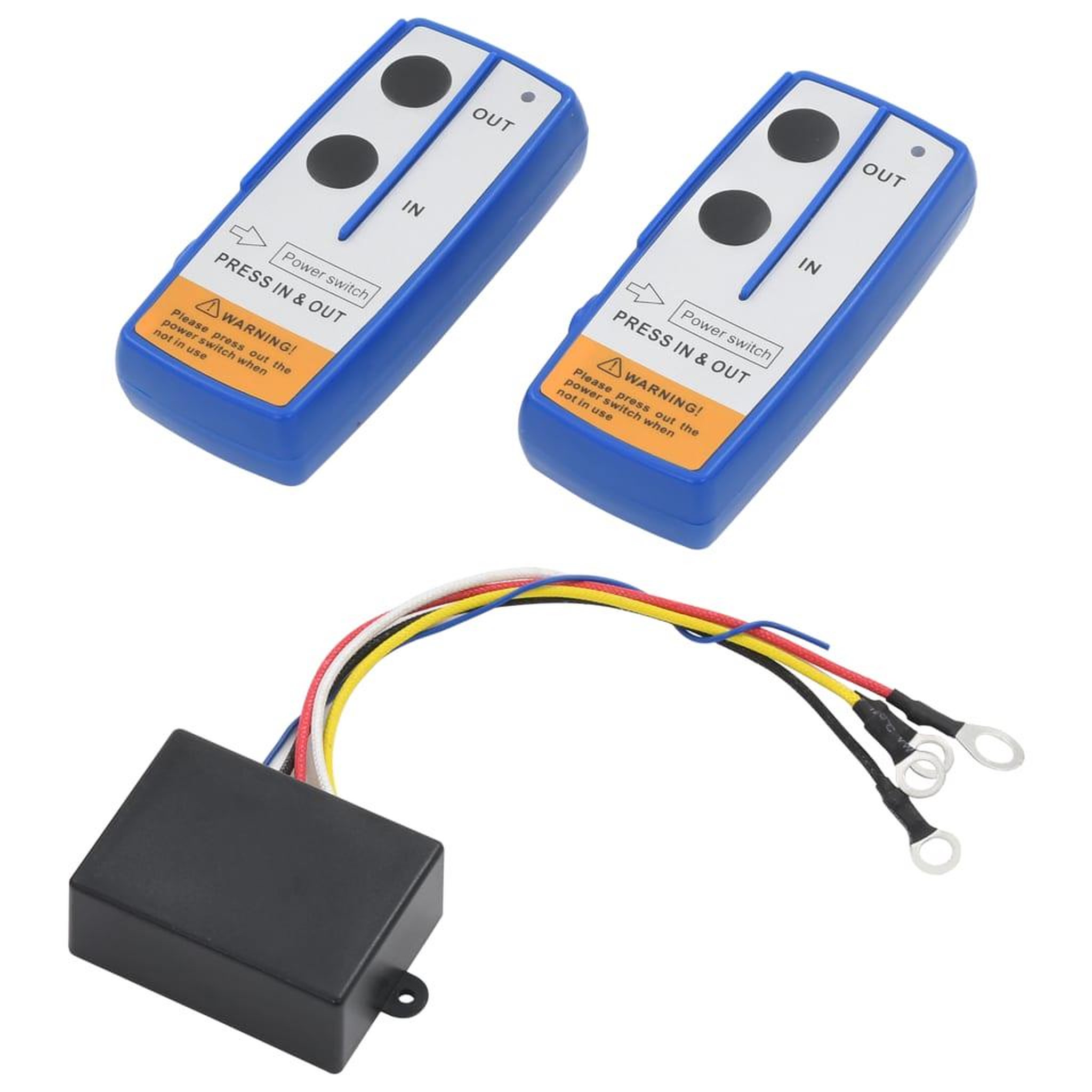 VIDAXL 2 pcs Telecommandes sans fil pour treuil avec recepteur