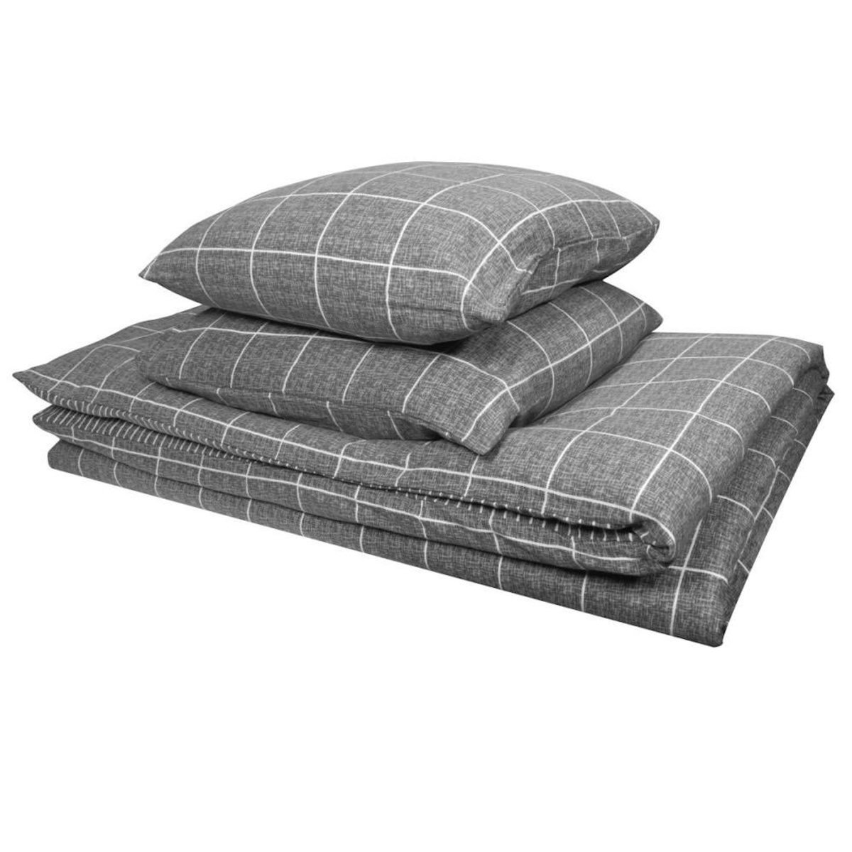 Dourev Housse de couette 240x220 + 2 taies flanelle 100% coton