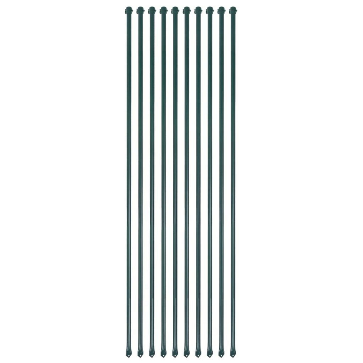 VIDAXL Poteau de jardin 10 pcs 1,5 m Metal Vert