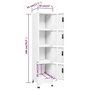 Voir la diapositive 6 : VIDAXL Armoire a casiers Blanc 38x45x180 cm Acier