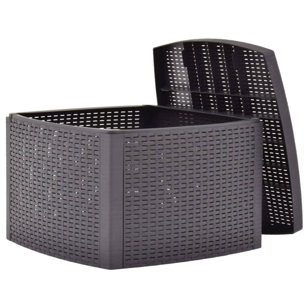 VIDAXL Table d'appoint Mocha 54x54x36,5 cm Plastique