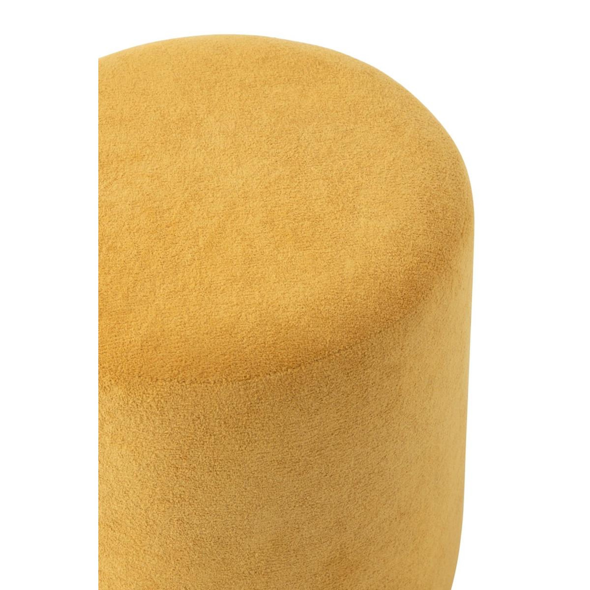 Voir la diapositive 3 : J-LINE Pouf cylindrique  moon  41cm jaune