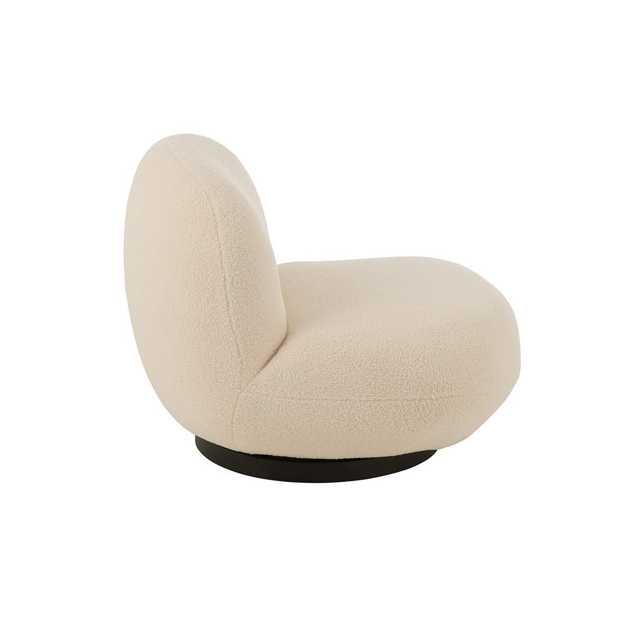 Voir la diapositive 3 : J-LINE Fauteuil lounge  neige  95cm blanc