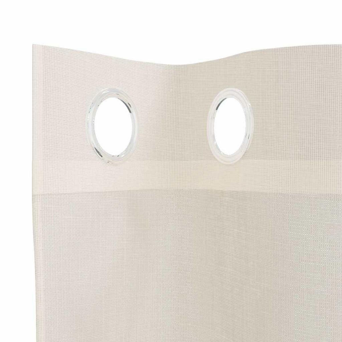 VIDAXL Rideaux en voile avec œillets 2 pcs creme 140x225 cm