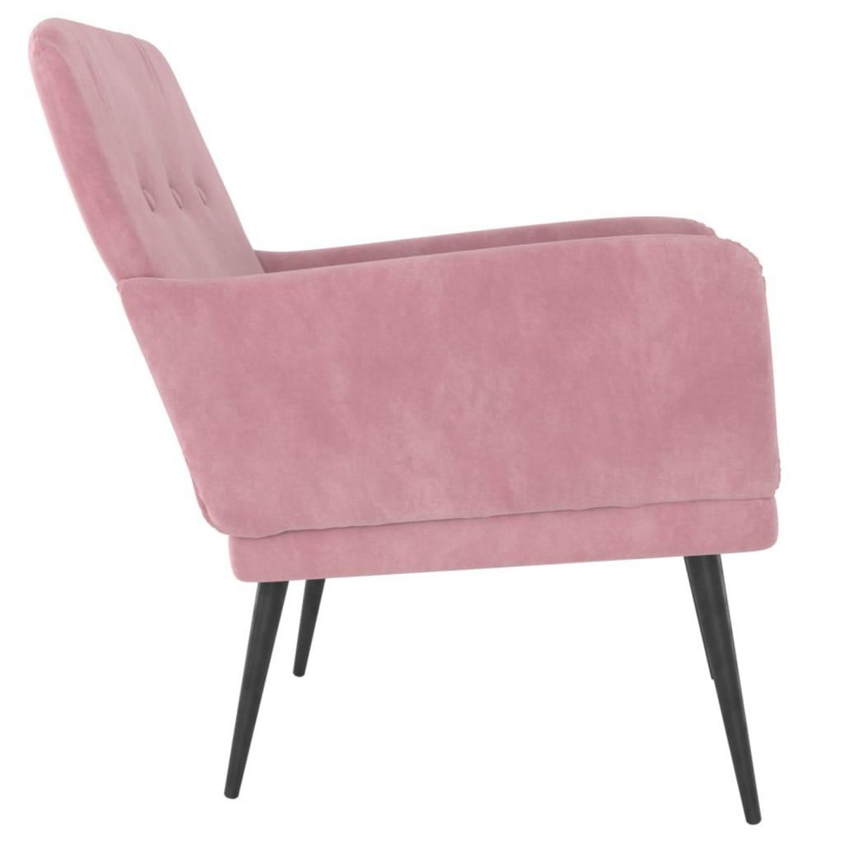 VIDAXL Fauteuil Rose 62x79x79 cm Velours