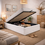 Voir la diapositive 1 : PROVENCE LITERIE Ensemble Lit Coffre et Matelas  Mousse Soutien Ferme Face