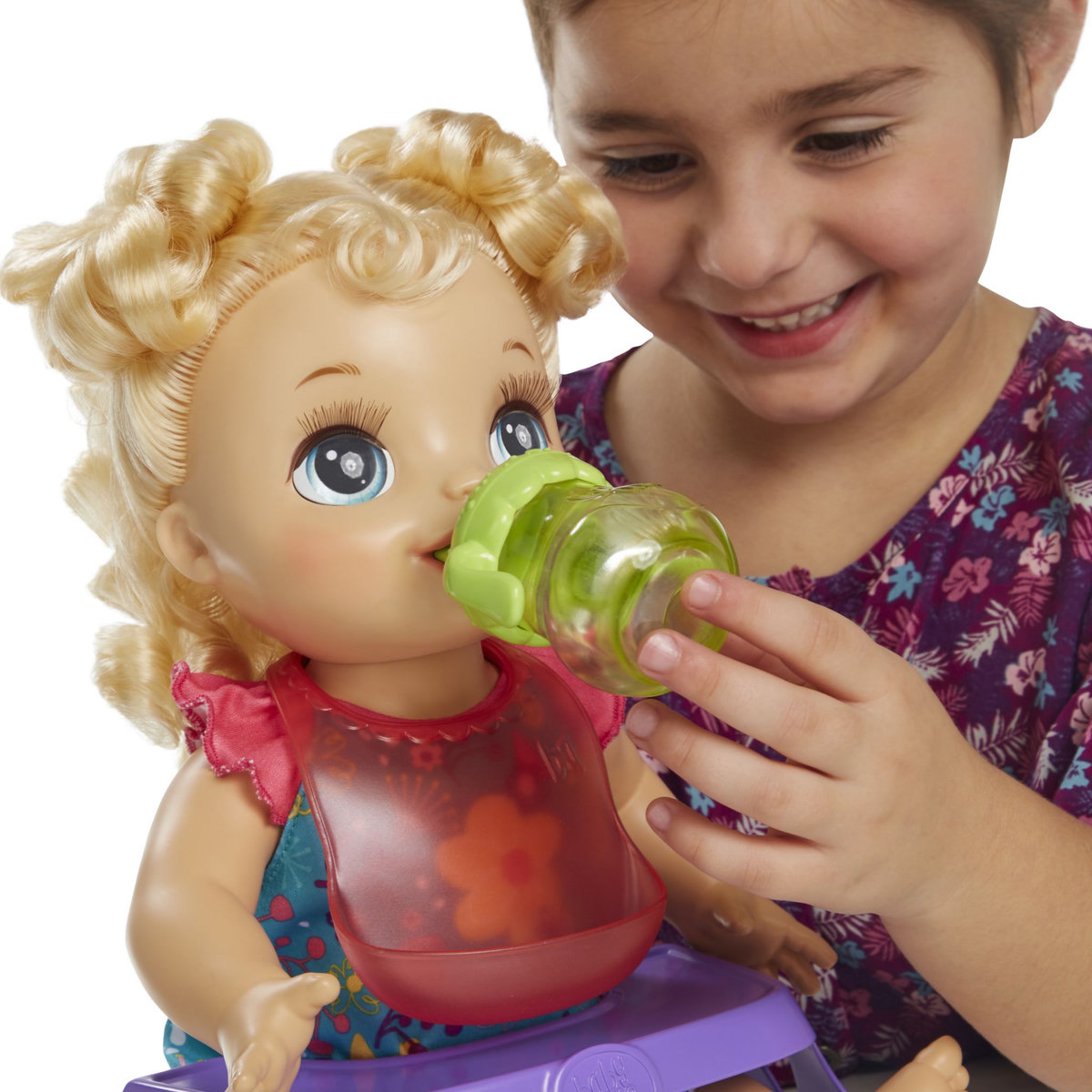 HASBRO Baby alive - Poupée aux cheveux blonds adore manger