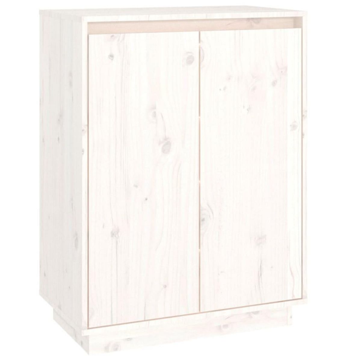 VIDAXL Armoire a chaussures Blanc 60x35x80 cm Bois de pin massif