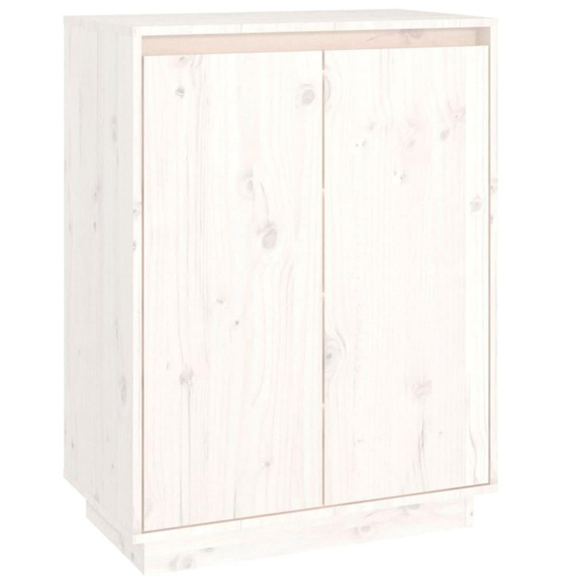 VIDAXL Armoire a chaussures Blanc 60x35x80 cm Bois de pin massif