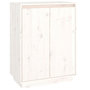 Voir la diapositive 2 : VIDAXL Armoire a chaussures Blanc 60x35x80 cm Bois de pin massif