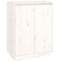Voir la diapositive 2 : VIDAXL Armoire a chaussures Blanc 60x35x80 cm Bois de pin massif