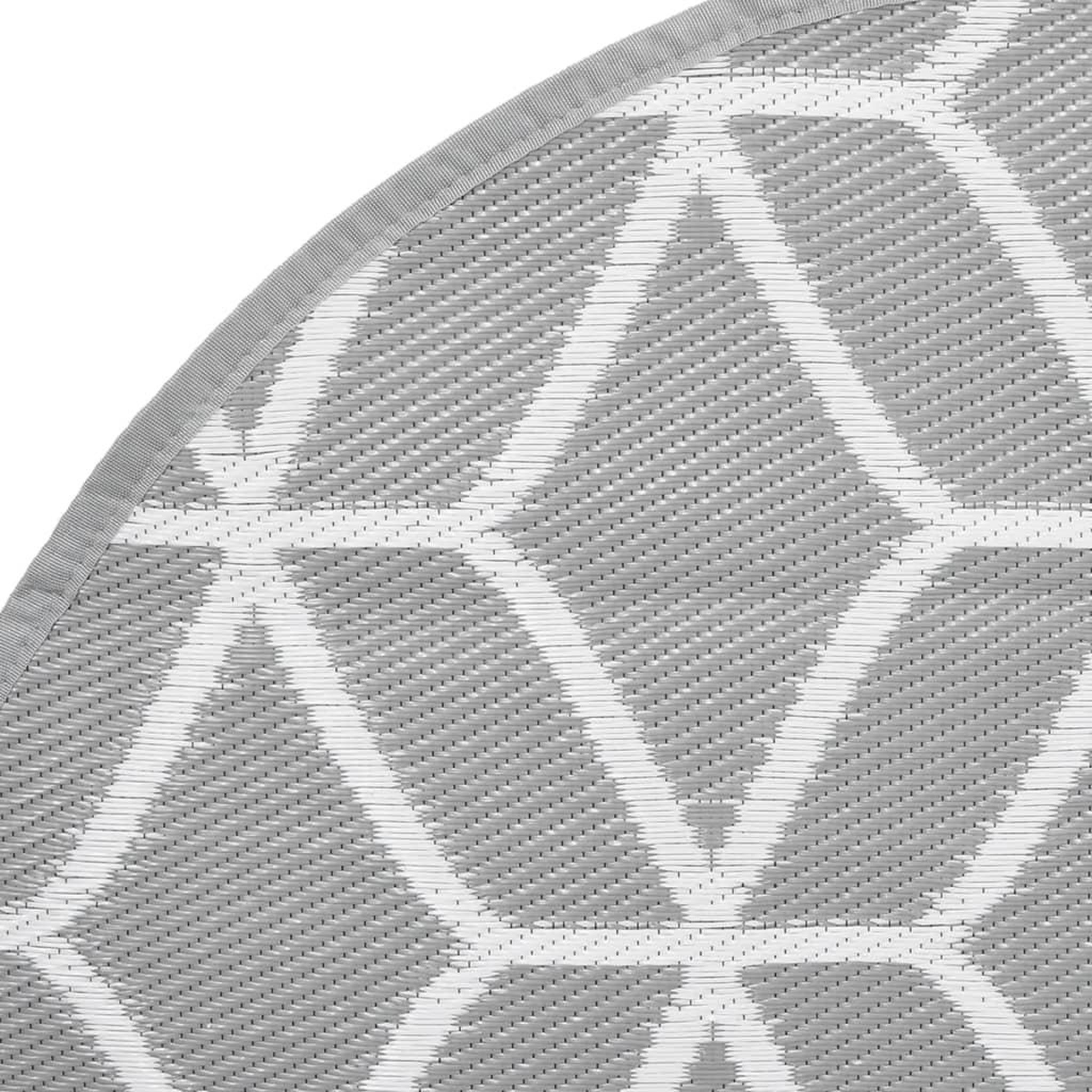 Voir la diapositive 4 : VIDAXL Tapis d'exterieur ARAKIL gris Ø160 cm PP