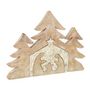 Voir la diapositive 1 : Paris Prix Statuette Déco Bois  Puzzle Nativité  54cm Or