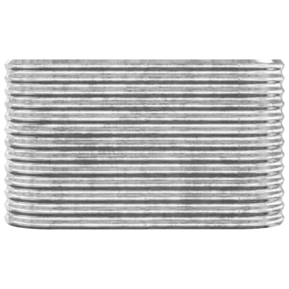 VIDAXL Lit sureleve de jardin Acier enduit de poudre Argente