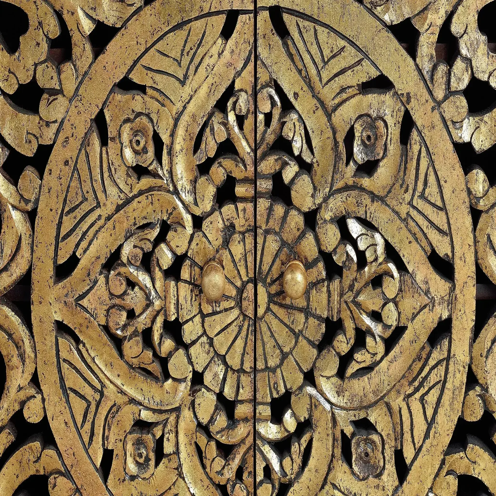 Voir la diapositive 3 : GINER Y COLOMER SL Buffet en bois de manguier 180cm style boho sculpté