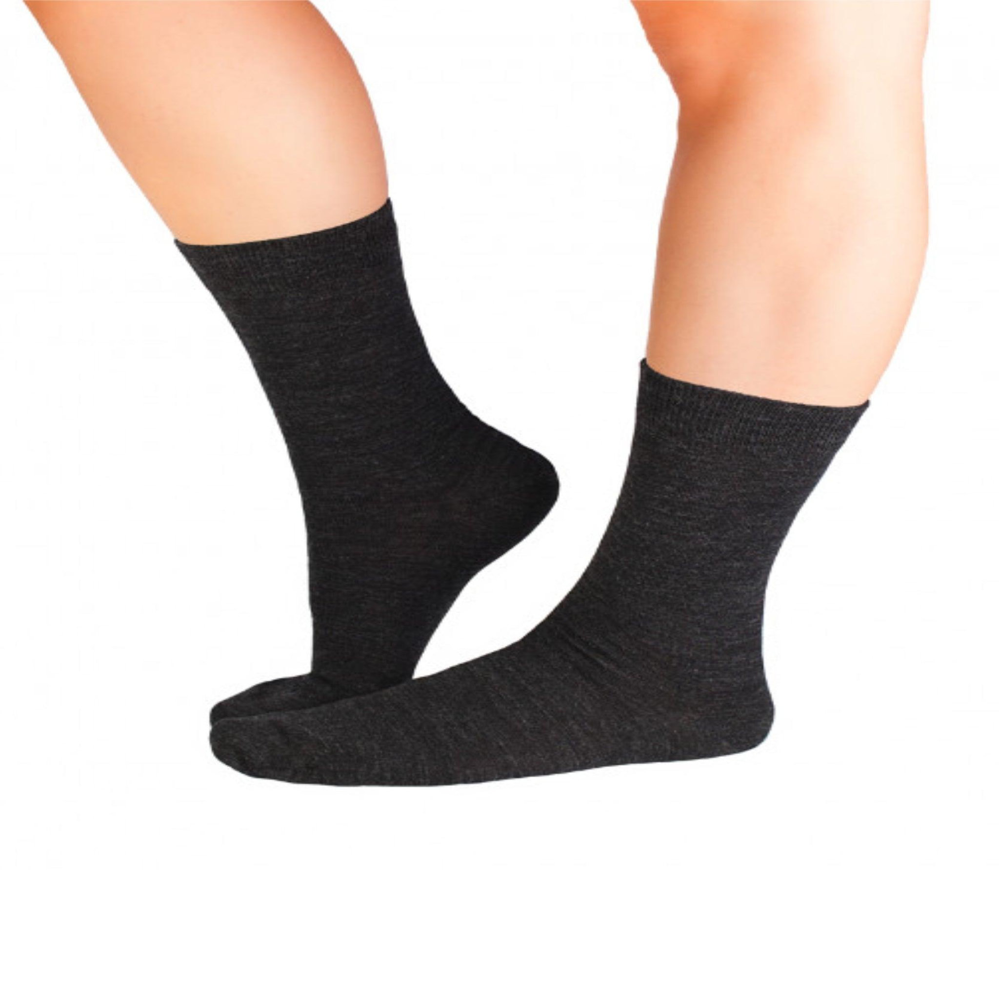 Voir la diapositive 2 : PIRIN HILL Chaussettes laine mérinos & coton anthracites