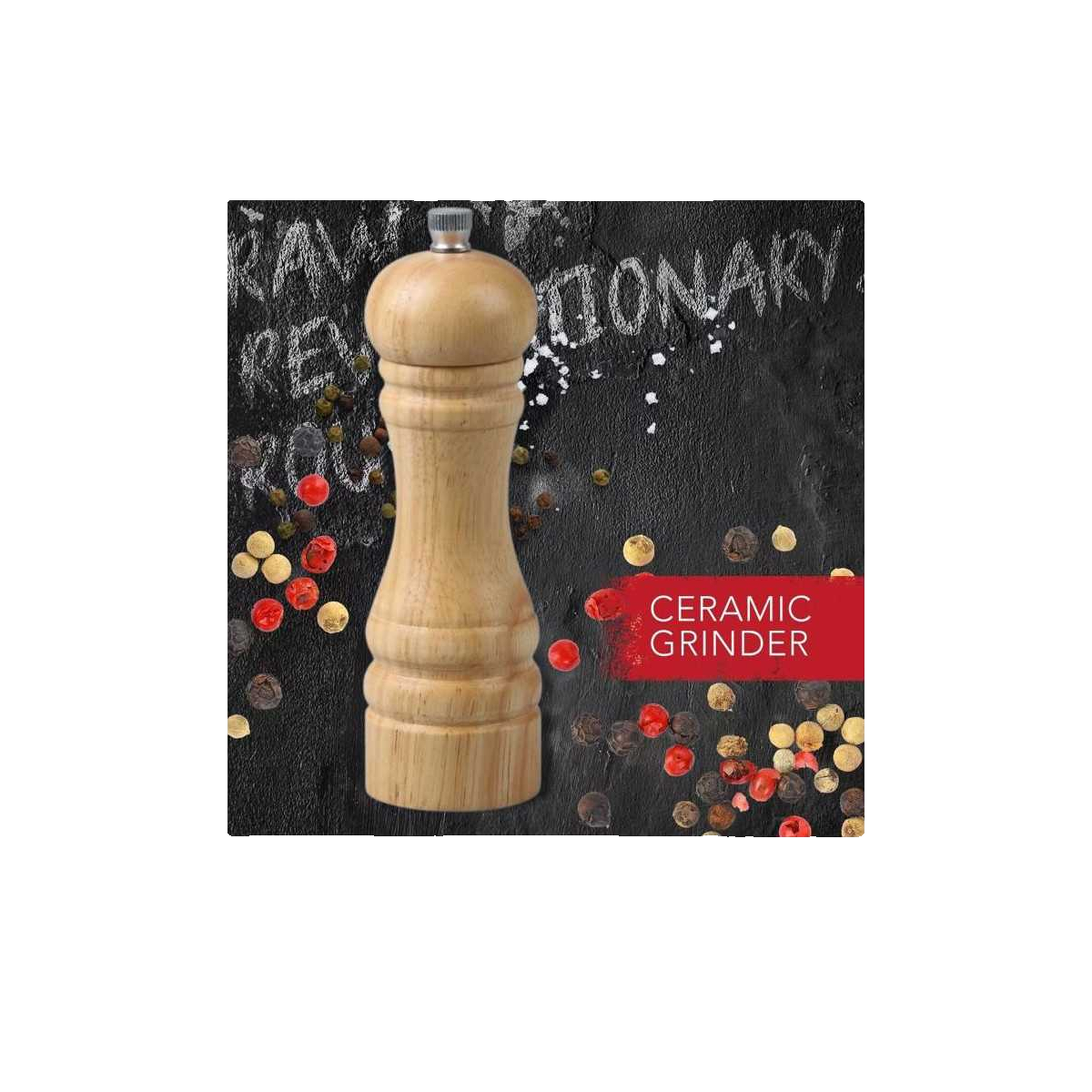 Voir la diapositive 3 : Fackelmann Moulin à poivre Fackelmann 18 cm bois 2 pack