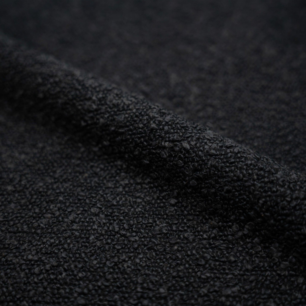 Rendez vous déco Lot de 2 chaises pour îlot central 65.5 cm en tissu bouclette noir-Henrik