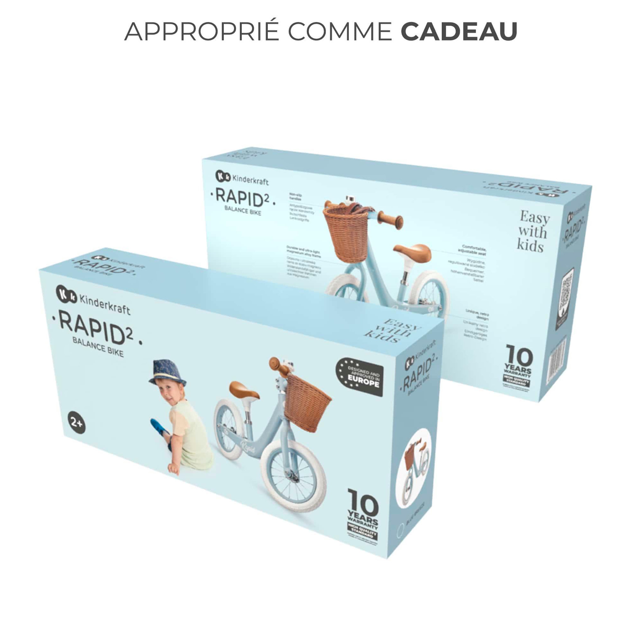 Voir la diapositive 5 : KINDERKRAFT Draisienne rétro - vélo d'équilibre avec panier et clochette